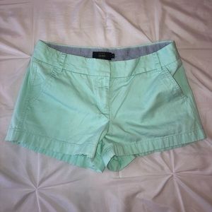 J. Crew Mint Chino Shorts
